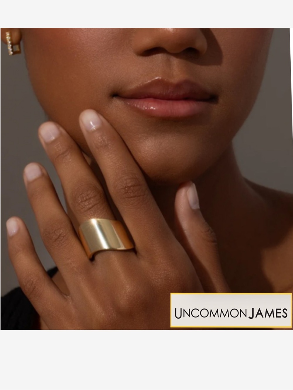 NWT Uncommon James Gold Wide Rave Statement Ring